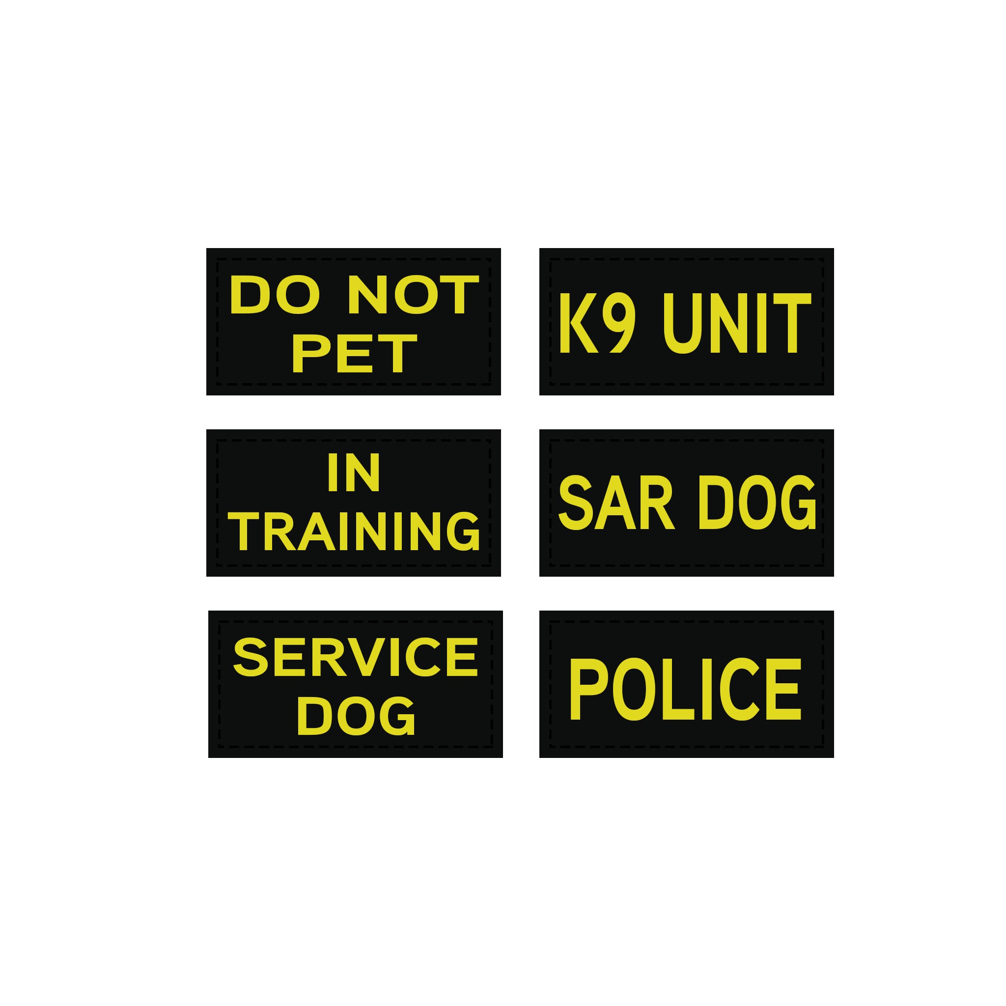 Redline K9 Vinyl NonReflective ID Patch 1.5" x 3" DogSport Gear