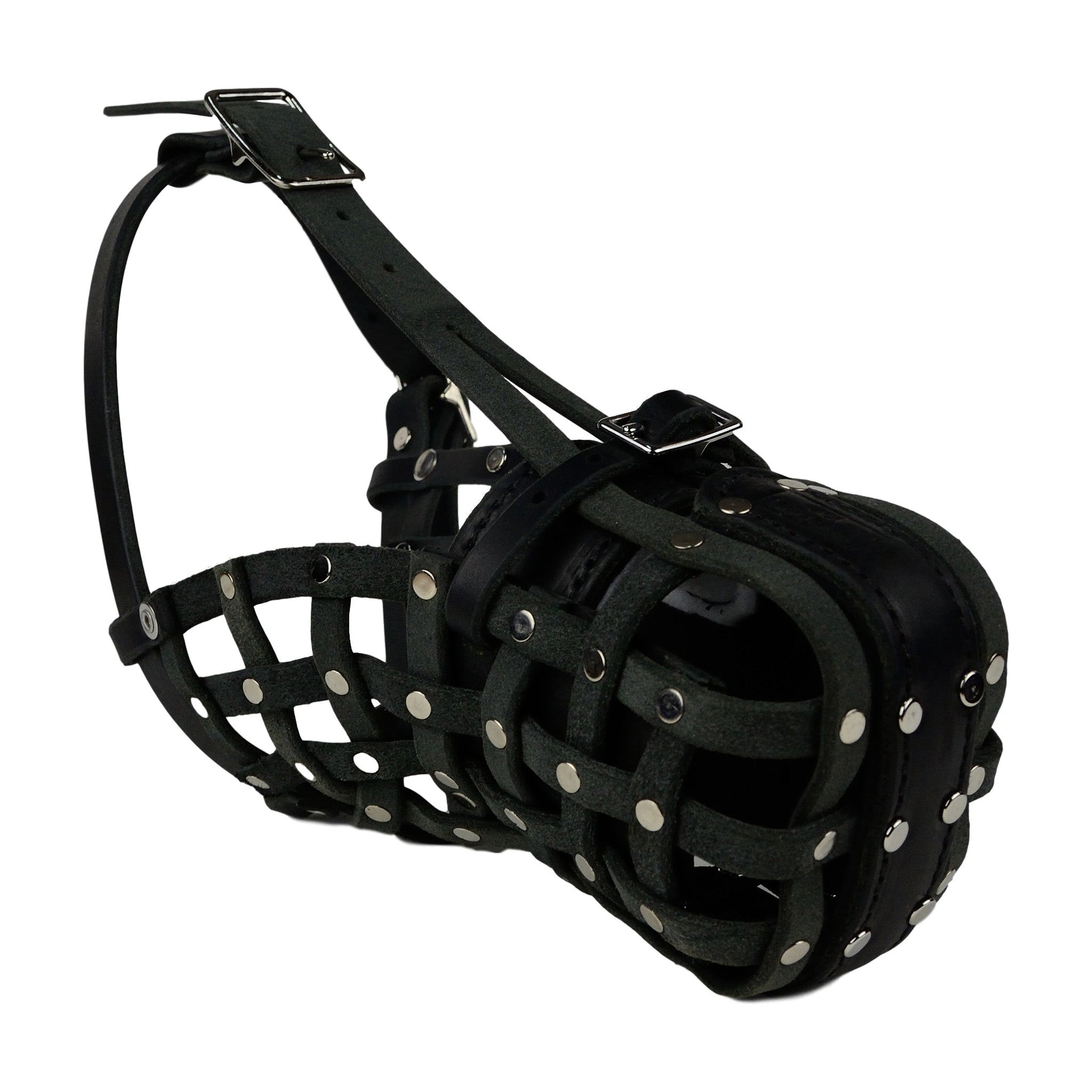 Viper Echo Leather Basket Dog Muzzle